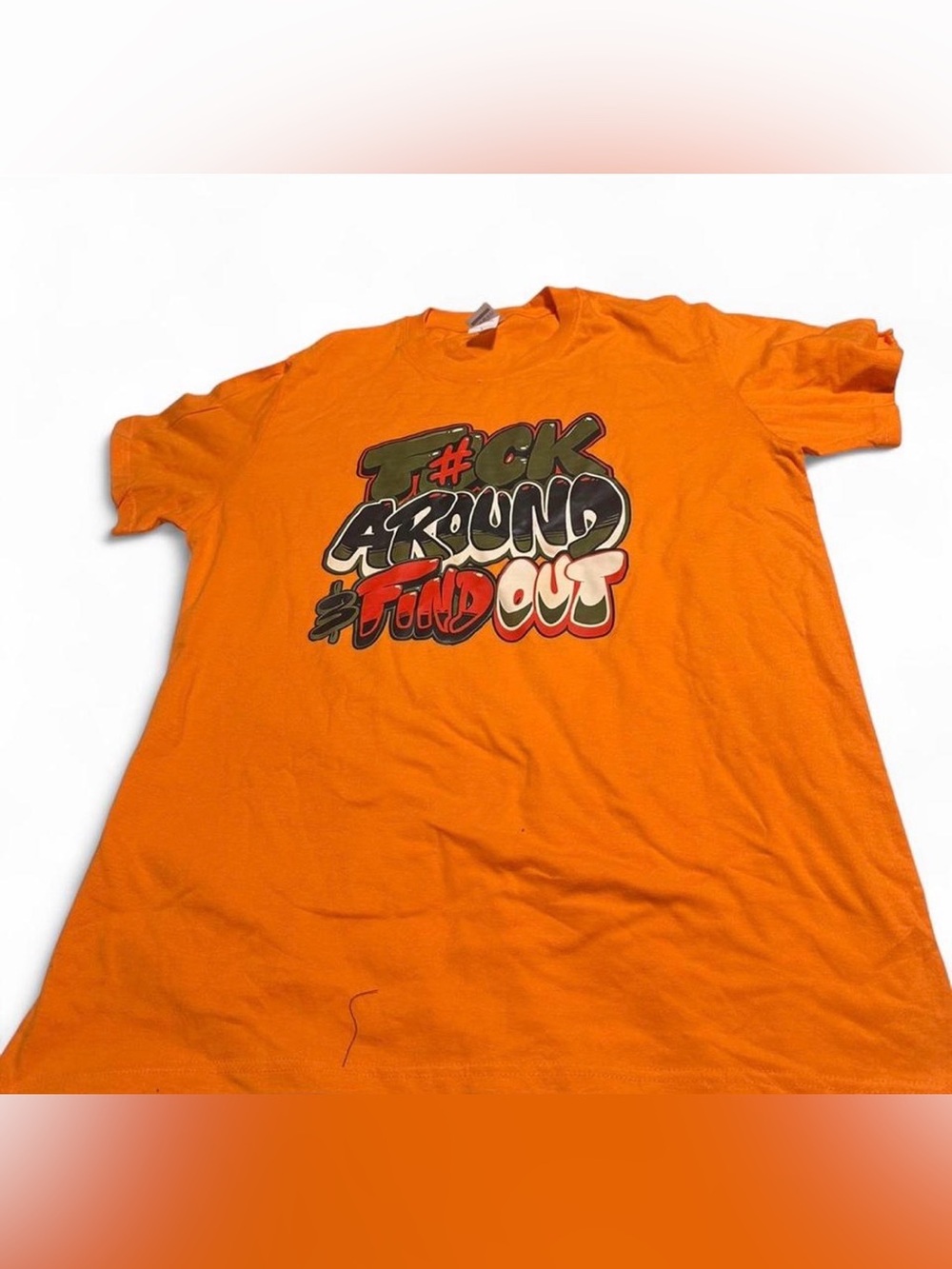 Orange F Around And Find out #skaterstyle #graphictee Size m